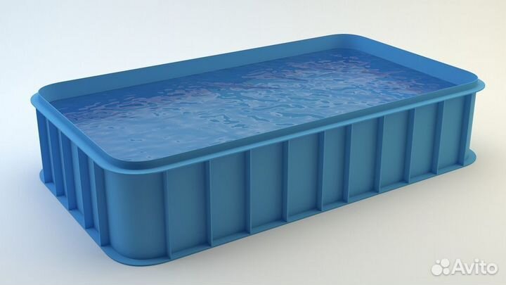 Бассейн 3х5х1,5 с угловыми ступенями
