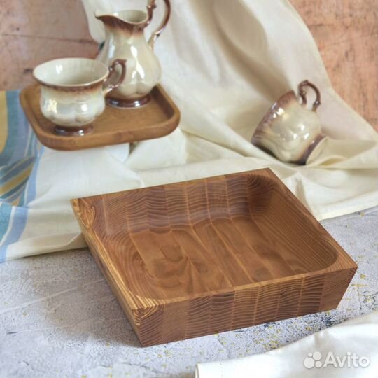 Деревянная хлебница / сухарница / фруктовница