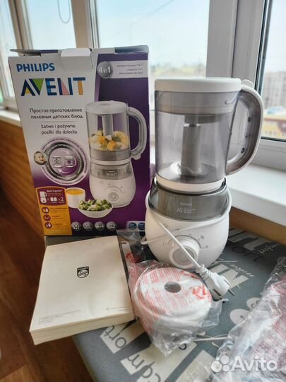 Пароварка блендер philips avent 4 в 1