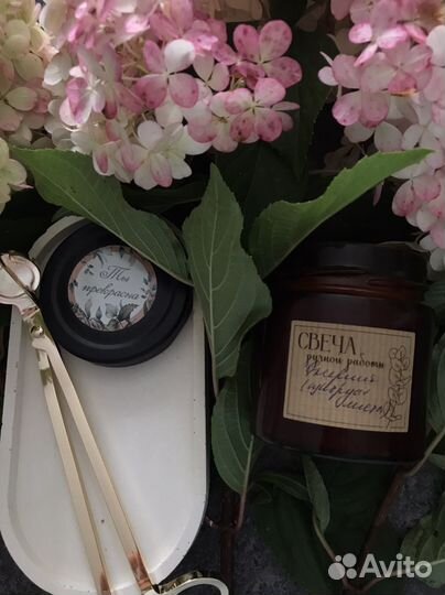 Ароматическая свеча ручной работы