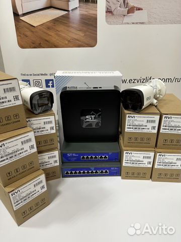 Комлект IP видеонаблюдения RVI на 10 камер