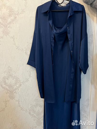 Платье комбинация с рубашкой