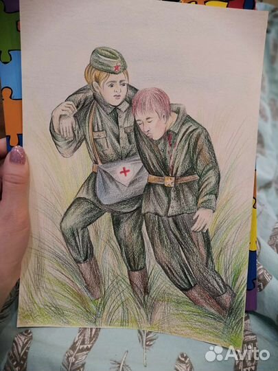 Письмо солдату, рисунки