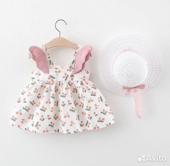 Платье детское летнее+ шляпа