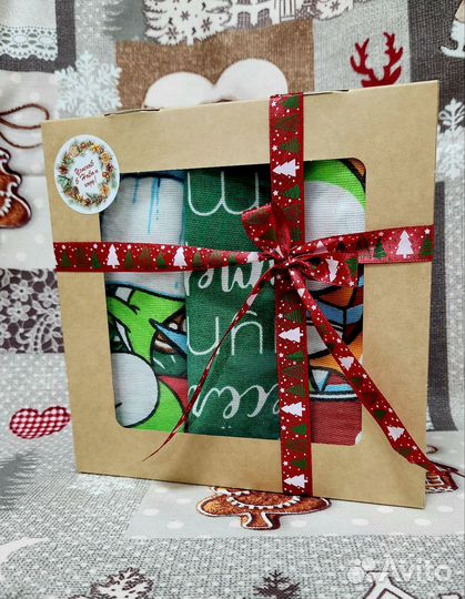 Подарочный набор кухонных полотенец 3шт