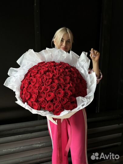 Розы 101 Роза букет цветов оптом