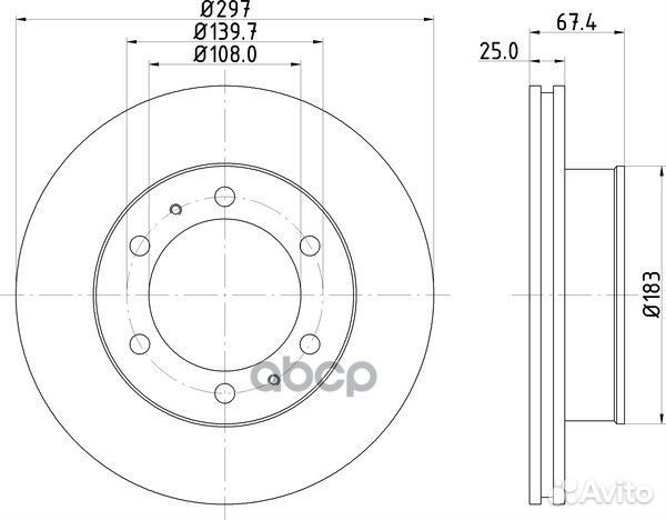 Диск тормозной перед ND1088K nisshinbo