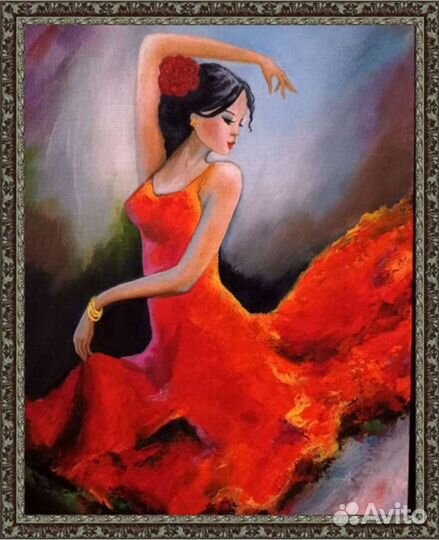 Фламенко. Картина маслом