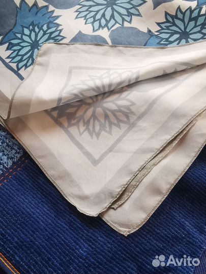 Винтажный натуральный шёлк платок