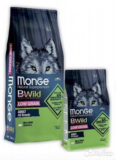 Monge Dog BWild Low Grain Adult All Breeds (Дикий