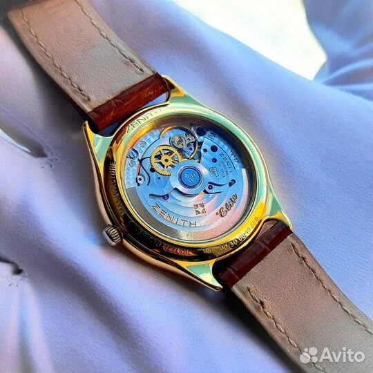 Золотые часы Zenith Elite 37 mm 18k Gold