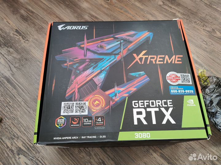 Видеокарта aorus RTX 3080 xtreme waterforce 10gb