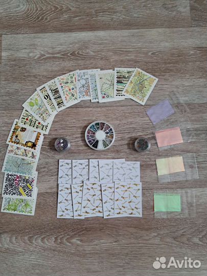 Набор для дизайна ногтей, наклейки, стразы, камни