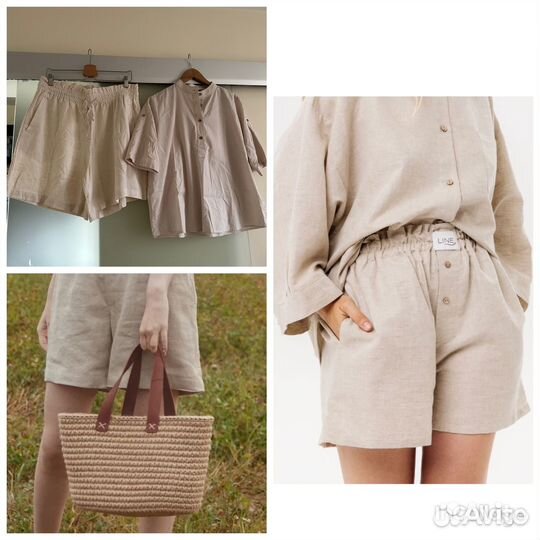 Шорты и рубашка лен хлопок