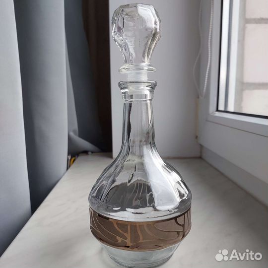 Ваза/фруктовница с ножкой и ободком хрустальМеталл