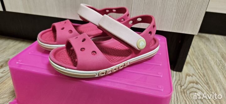 Сандали crocs c7 оригинал синие/голубые