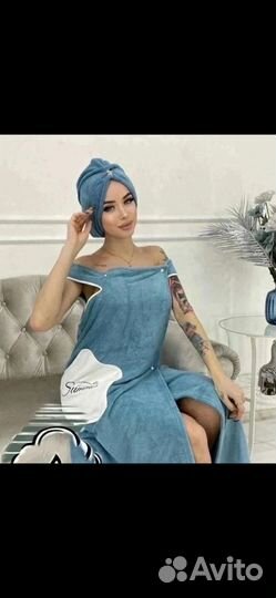 Килт для бани, халат женский