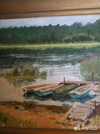 Картина маслом Лодки