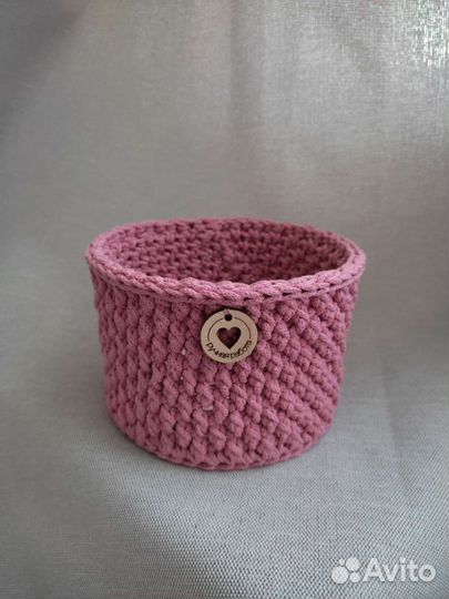 Вязаные корзинки