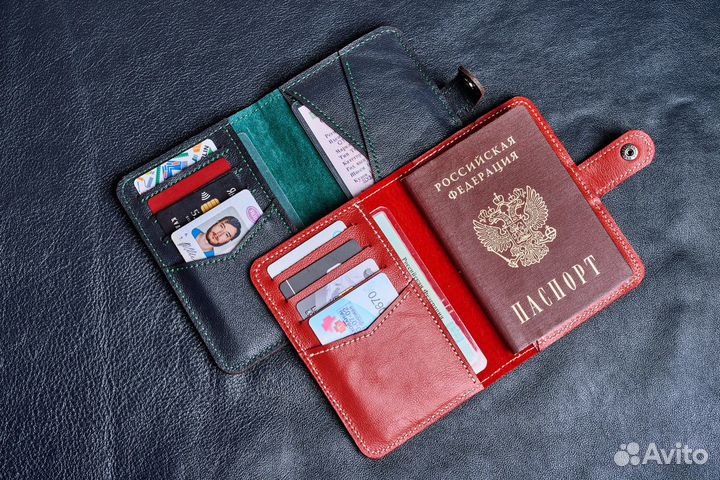 Обложка на паспорт натур. кожа ручная работа