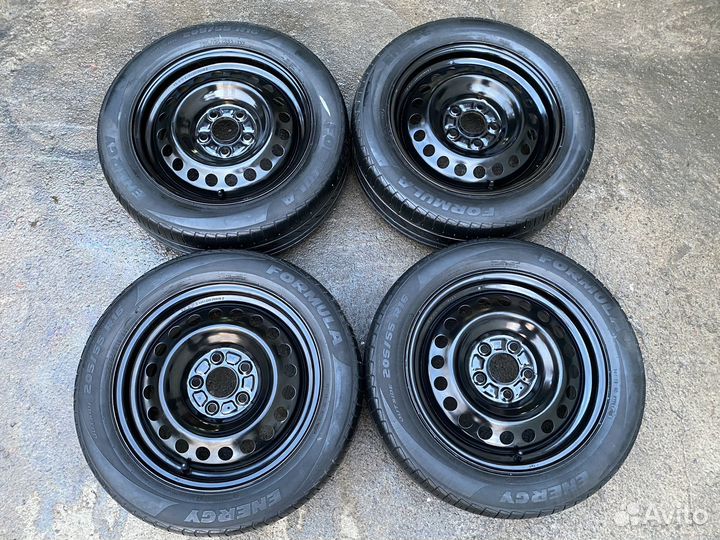 Колеса- Диски Штамп, шины 205/55 r16 и колпаки