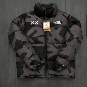 Пуховик the North face x kaws