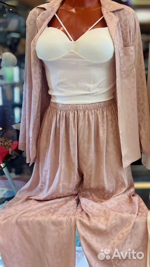 Шелковый комплект рубашка брюки