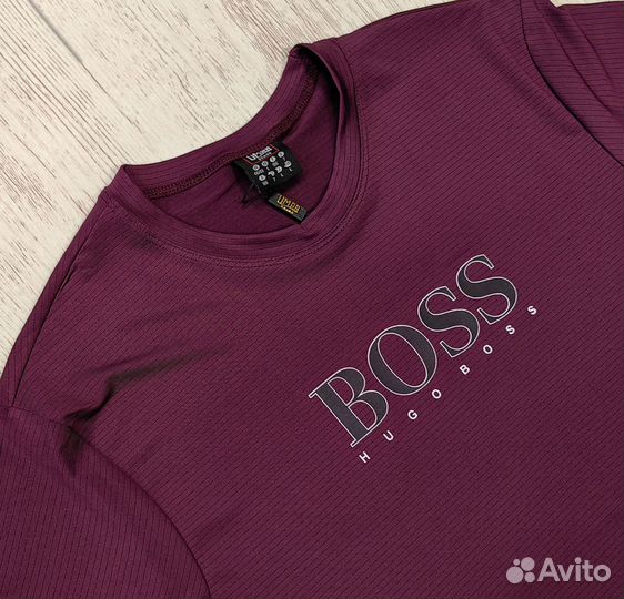 Футболка Boss Бордовая