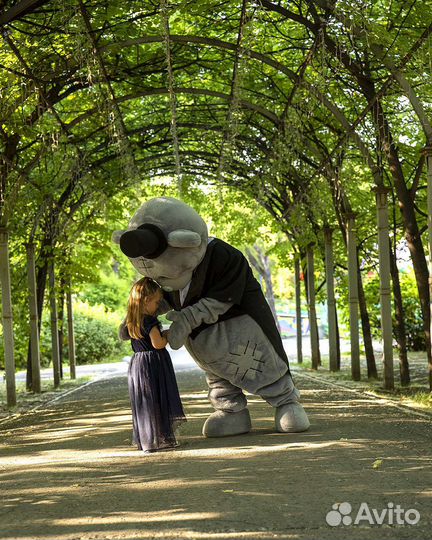 Белый мишка/ростовая кукла/аниматор