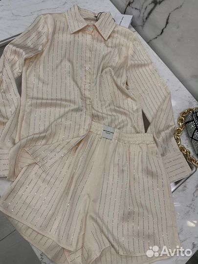 Шелковый костюм alexander wang