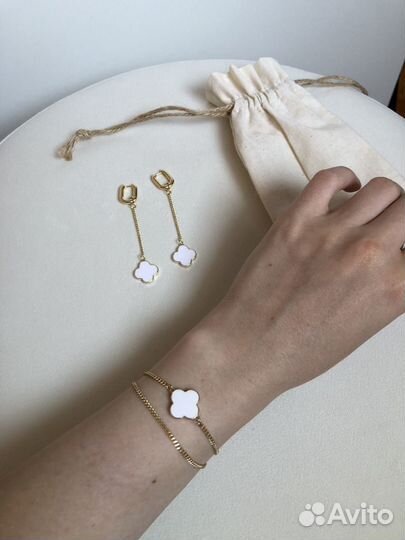 Серьги клевер