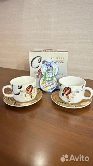Чашка с блюдцем фарфор