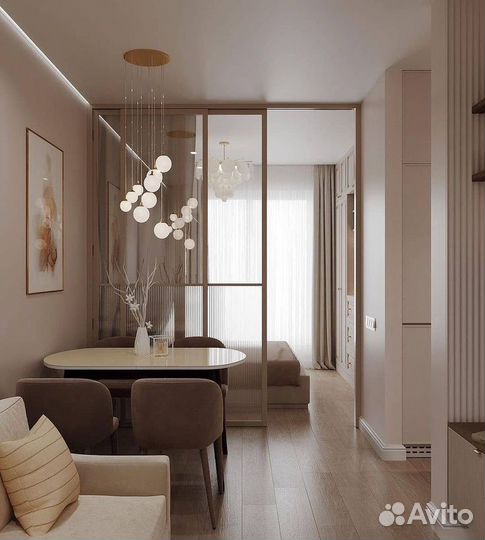 Перегородка для зонирования раздвижная