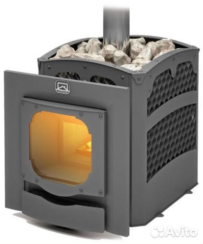 Печь-каменка чугунная Былина Сетка 24Ч Панорама