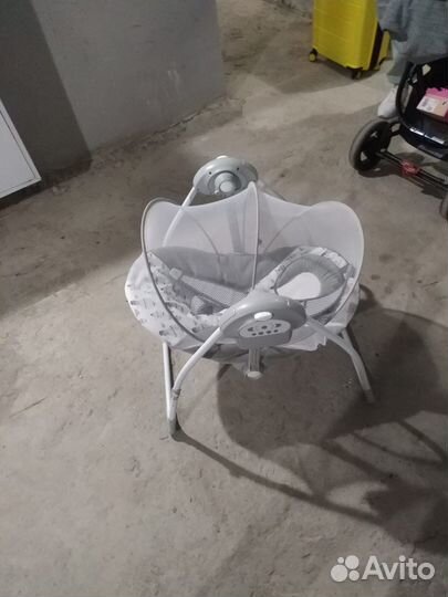 Детские электронные качели kinderkraft flo