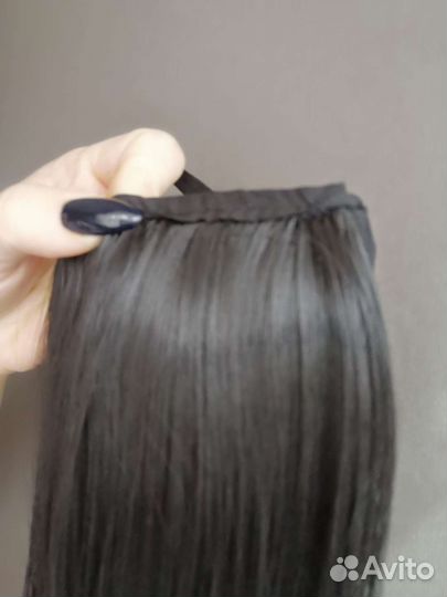 Волосы хвост на ленте