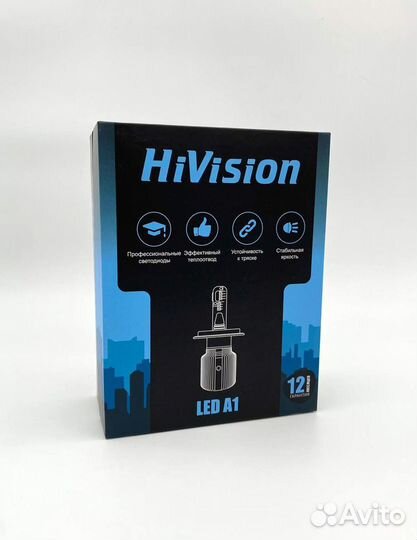 Лампа светодиодная HiVision A1 H11/H8/H16 6000K