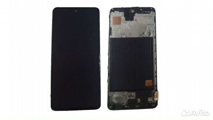 Дисплей + тачскрин Samsung A51 (A515), в раме черн