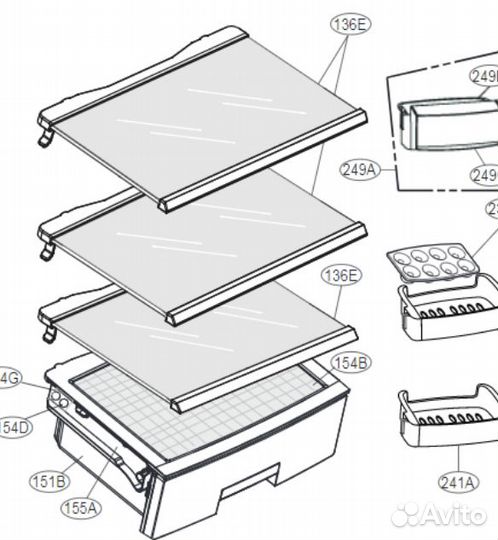 Комплектующие для холодильника