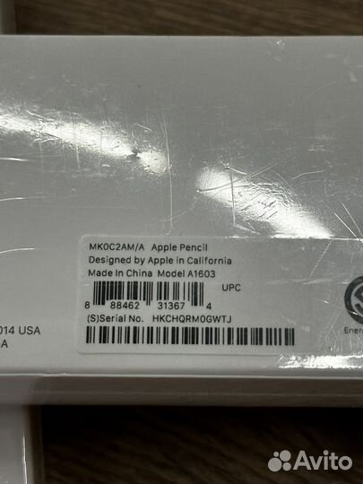 Стилус Apple Pencil 1 (MK0C2)