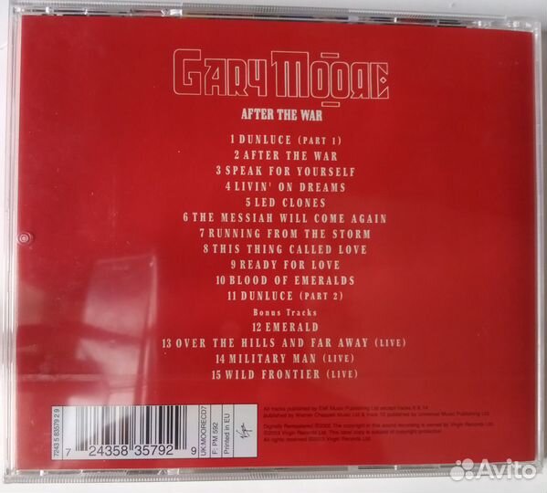 CD Gary Moore – 7 CD Запечатанные. одним лотом