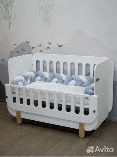 Бортик косичка для детской кровати