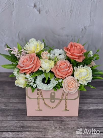 Цветы для интерьера / Розы, пионы / Букет / Мыло