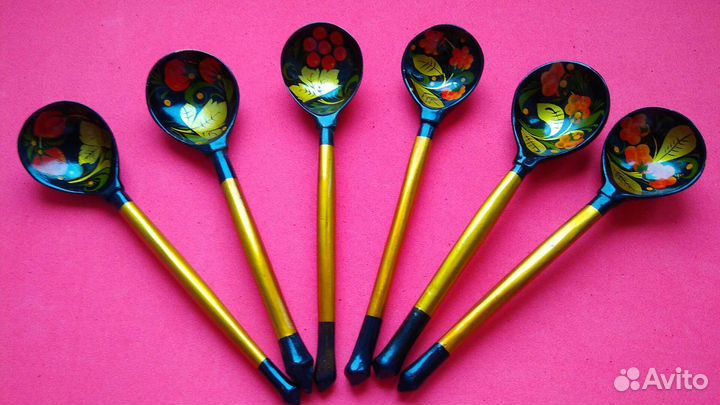 Хохломские чайные ложки СССР