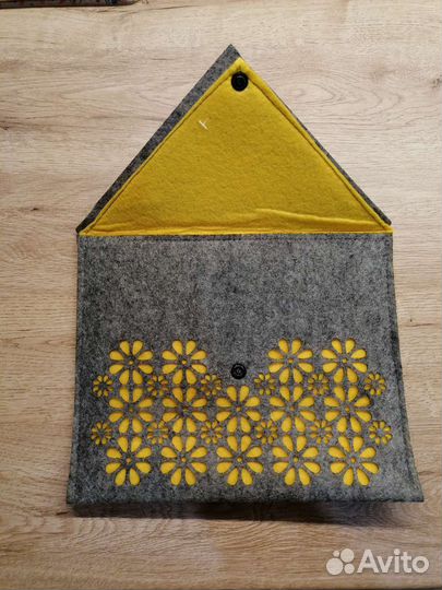 Чехол для планшета 26 х 21 см новый серый жёлтый