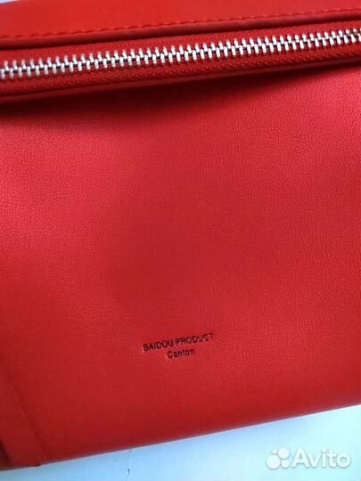 Сумка женская натуральная кожа красная