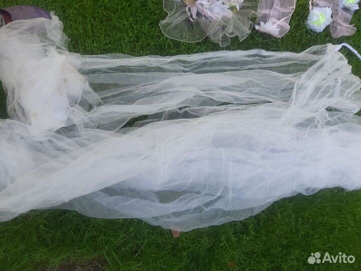 Свадебные украшения на машину бу