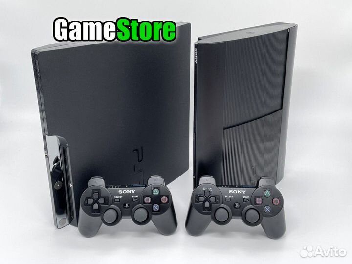 PS3 500Gb / 40 Игр / 2 Геймпада / PlayStation 3 Иг