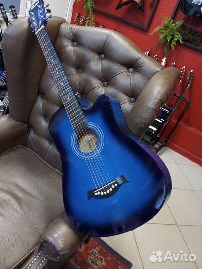 Belucci новая гитара синего цвета