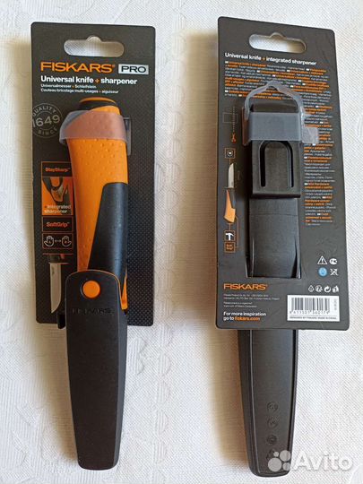 Нож с точилкой Fiskars PRO Фискарс новый